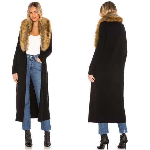 Show Me Your MuMu Sweaters - Show Me Your Mumu Lombardi Long Cardigan Faux Fur